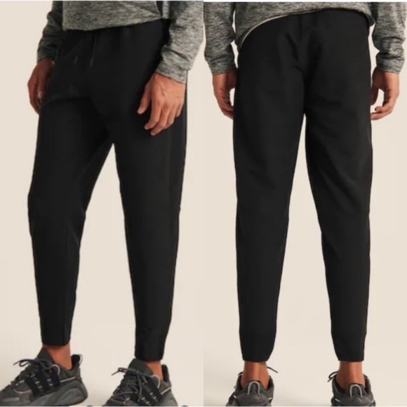 Abercrombie & Fitch Black Drawstring Elastic Waist Jogger Pants  37424 - Picture 1 of 10